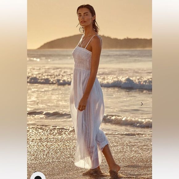 Swim Level Swim Australia White Heatwave Bandeau Midi Dress size Small - Picture 1 of 11